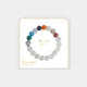 Beatitudes Frosted Glass Stretch Bracelet - Multi/Frosted Clear