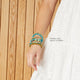 Cassia Stretch Bracelet Stack - Olive/Turquoise