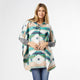 Autumn Dreams Hooded Ruana - Ivory/Teal