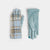 Plaid Touchscreen Gloves - Light Blue Plaid