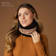 Convertible Snood with Black Sherpa - Cream