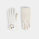 Snowman Puffer Touchscreen Gloves - Iridescent White