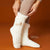 Glitzy Slipper Socks - Winter White