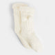 Glitzy Slipper Socks - Winter White