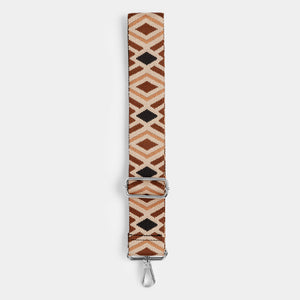 Interchangeable Bag Strap - Brown Triangles