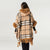 Teton Hooded Ruana with Faux Fur Trim - Camel