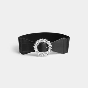 Bejeweled Stretch Belt - Black