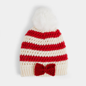 Darling Christmas Bow Hat - Red