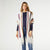 Skye Multi Stripe Open Cardigan - Winter White/Multi Stripe