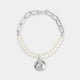 Pearl+Link Stretch Bracelet - Silver