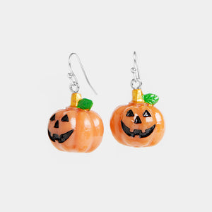 Dangle Jack-O-Lantern Pumpkin Earring - Orange