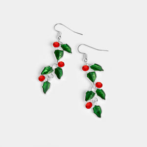 Dangling Holly - Green/Red