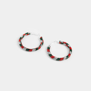 Bedazzled Holiday Hoop - Red/Green