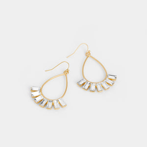 Whispers Bejeweled Teardrop Dangles - Gold